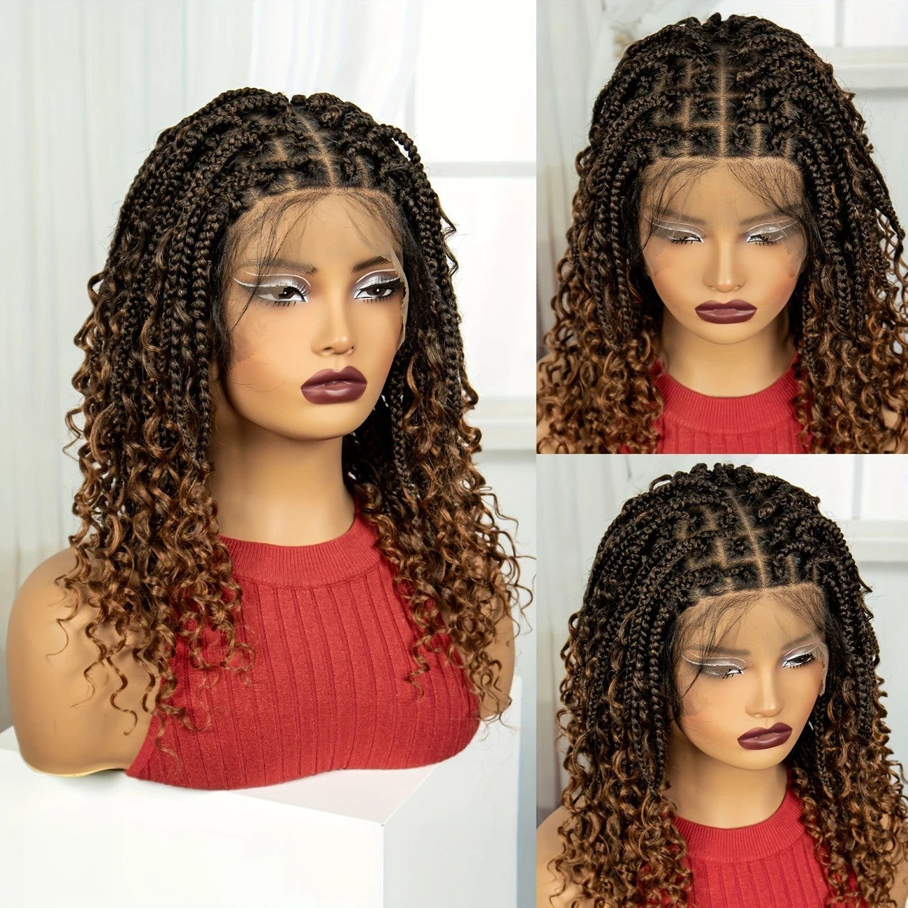 Three-strand Braid Fly Full Lace Synthetic Wigs