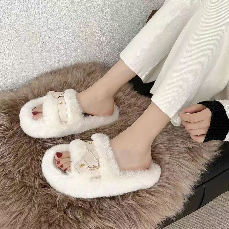 Fashion Slippers for Outdoor Wear Comfortable Slip on Flat Slippers