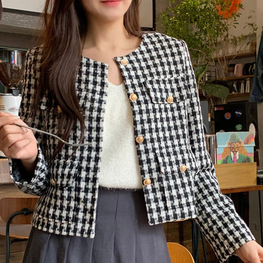 Tartan Short Jacket For Women