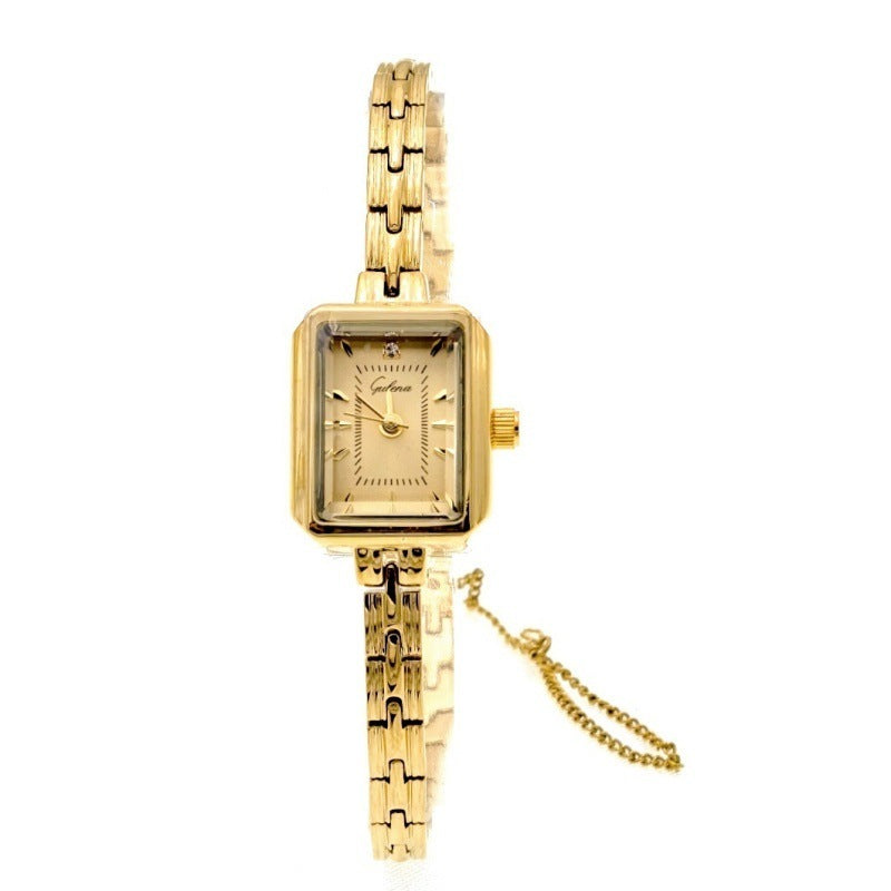 Niche Mini Small Golden Thin Chain Women's Quartz Watch