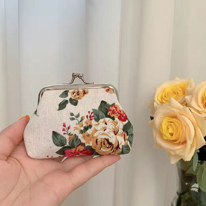 Retro Mini Canvas Coin Purse