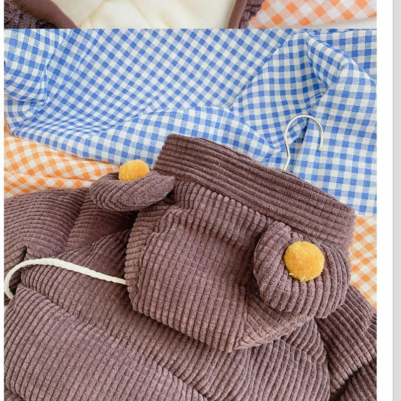 The Cartoon Shorty: Cute Cartoon Cotton Hooded Short Jacket