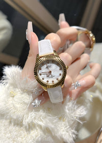 Rose Shell White Leather