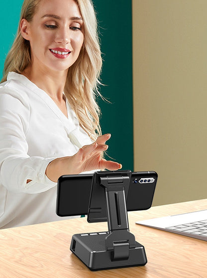 The Broadcaster Pro: HD Mic Smart Phone Stand Speaker