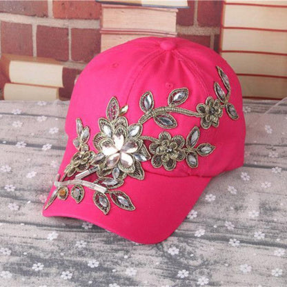 European And American Style Casual All-match Gold Silk Flower Cowboy Hat