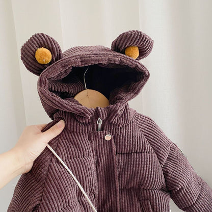 The Cartoon Shorty: Cute Cartoon Cotton Hooded Short Jacket