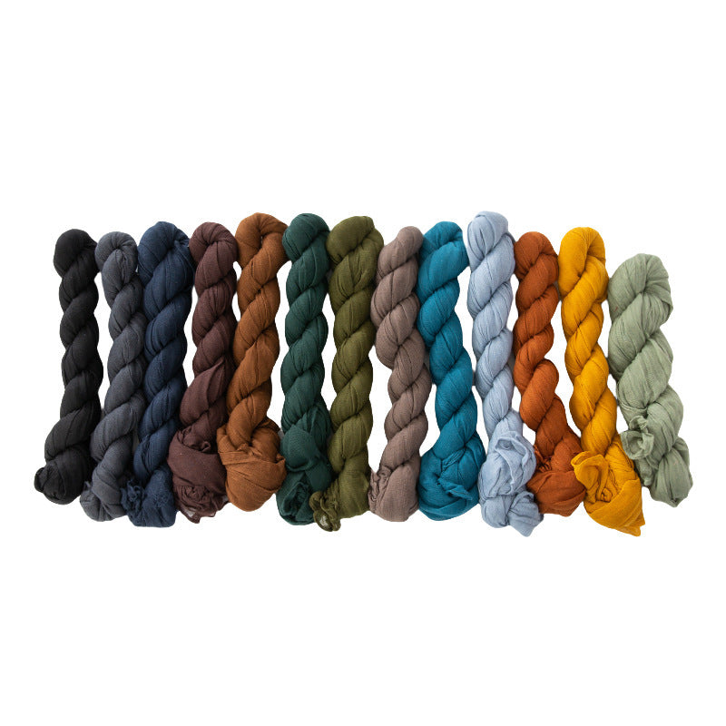 Women's Natural Wrinkle Pure Linen Scarf Shawl