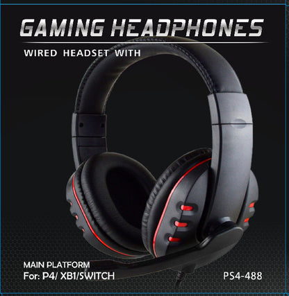 PS4 LuxPro: PS4 Head-Mounted Premium Large Gaming Headphones