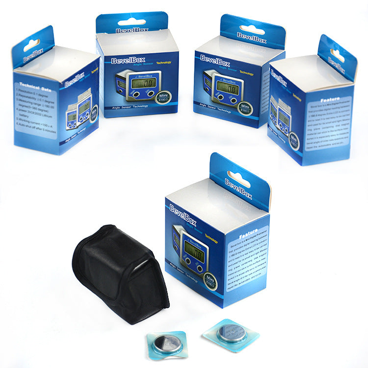 Electronic protractor, angle meter, inclinometer, star finder