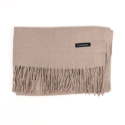 Women's Solid Color Scarf Tassel Scarf