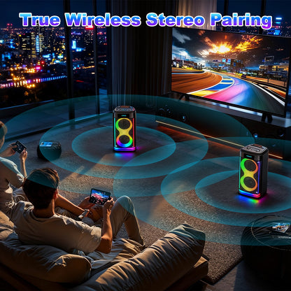 The Arena Pro: Party Speaker with LED & Wireless Mic