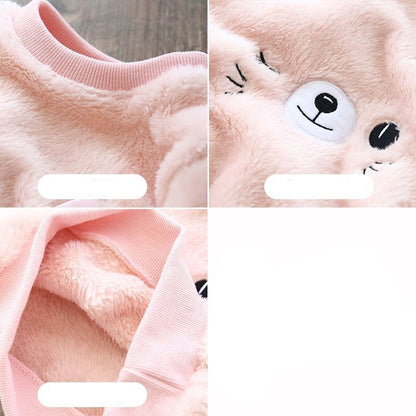 The Thickened Plush: Coral Fleece Children’s Home Clothes