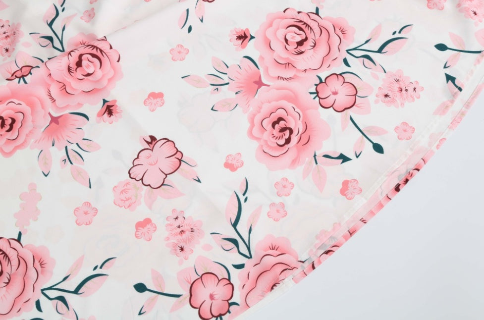 Printed short sleeve dress