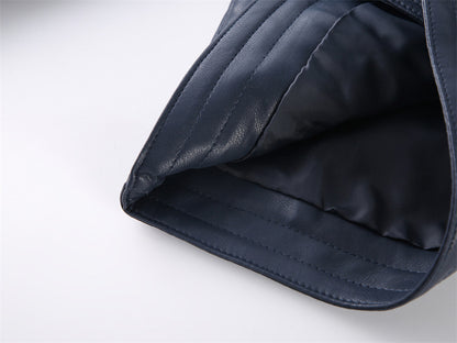 The Minimal Leather: Fashion Casual Solid-Color Leather Jacket