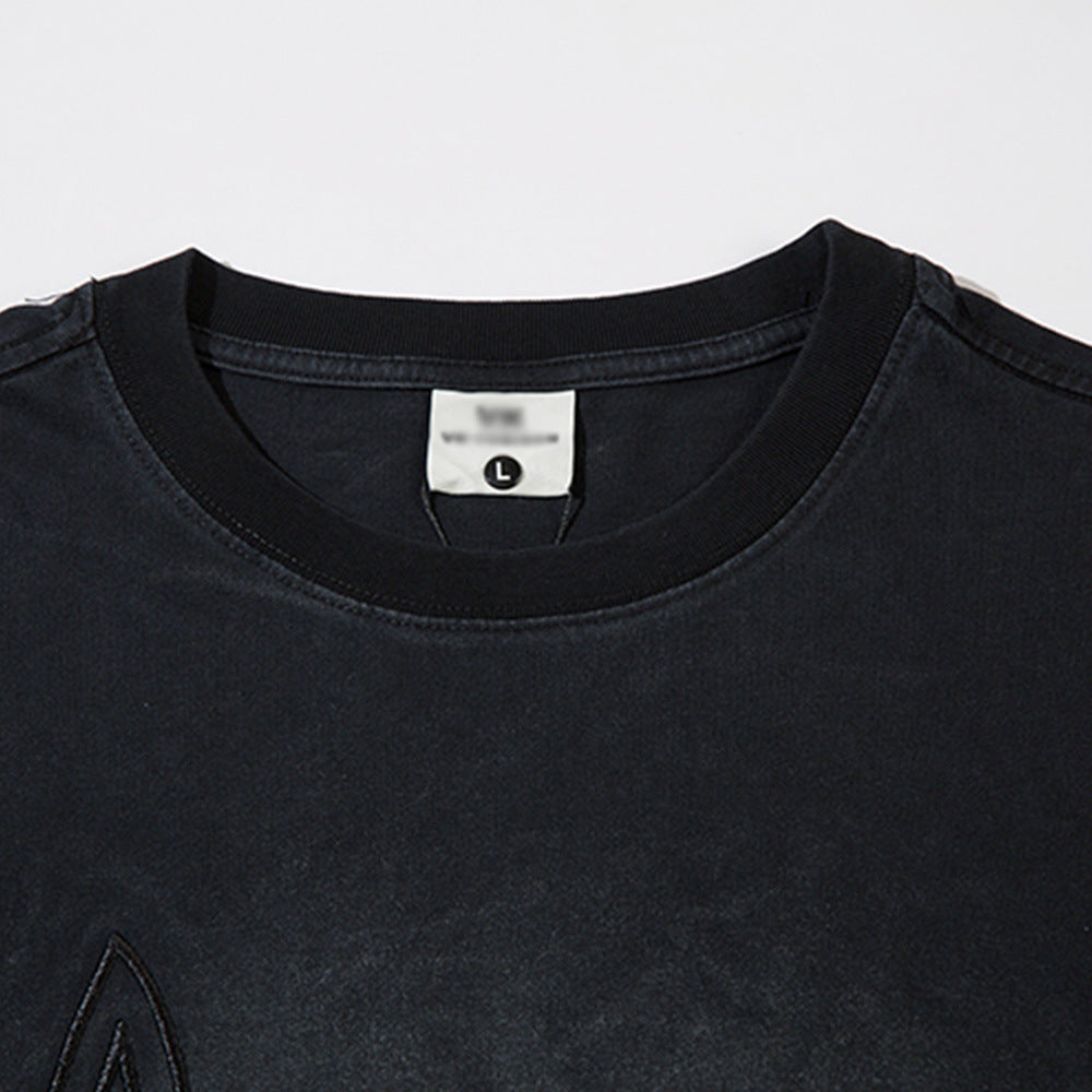 Fashion Embroidered Short-sleeved T-shirt For Men