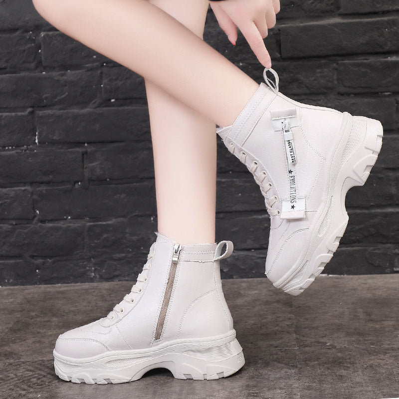 Zipper solid Martin boots