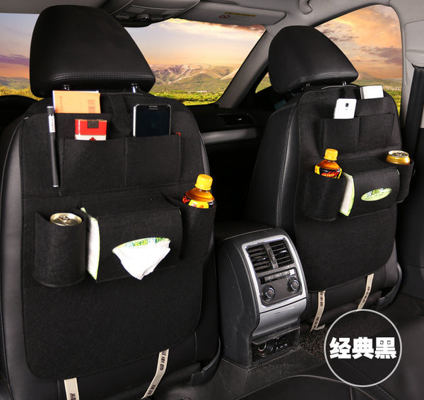 Multi-Pocket Auto Seat Back Organizer | Car Storage Bag for Headrest & Console