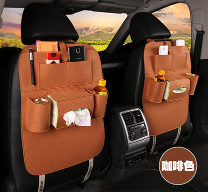Multi-Pocket Auto Seat Back Organizer | Car Storage Bag for Headrest & Console