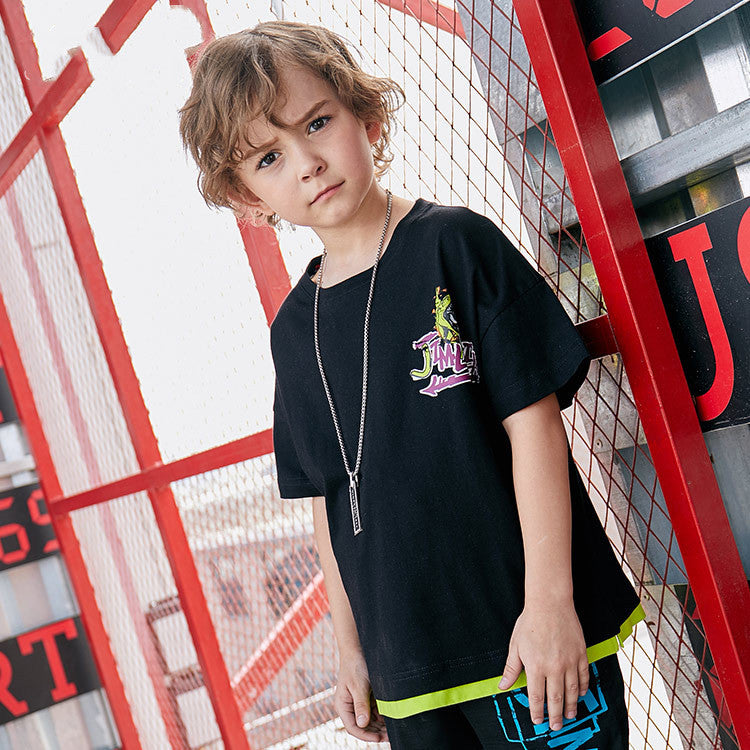 The Jurassic Short: Dinosaur-Themed Short-Sleeve Performance T-Shirt