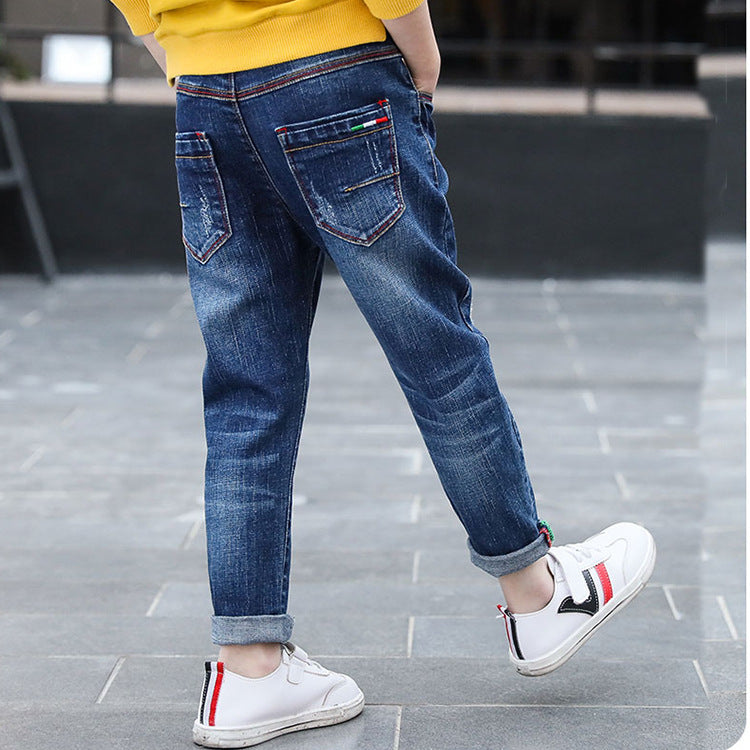 Boys Denim Trousers New Style Big Children Spring Autumn Trousers Timeless Play