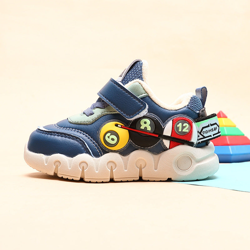The Leather Hearth: Leather Short-Plush Boys’ Walking Cotton Shoes