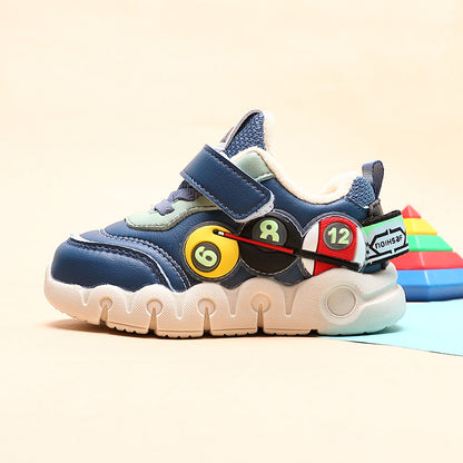 The Leather Hearth: Leather Short-Plush Boys’ Walking Cotton Shoes