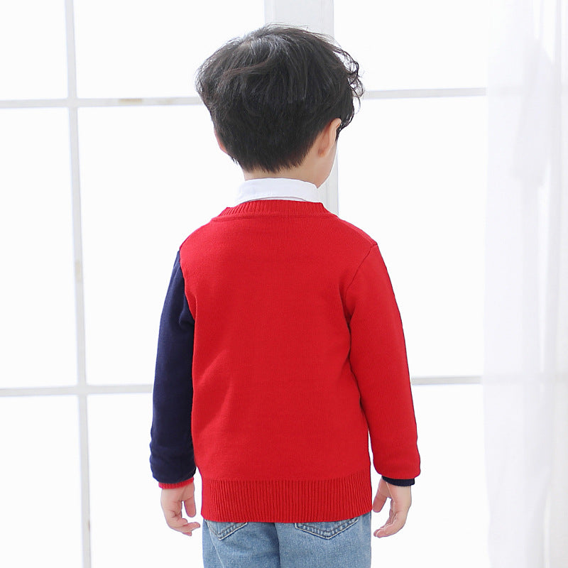 V-Neck Single-Breasted Small Fish Cardigan