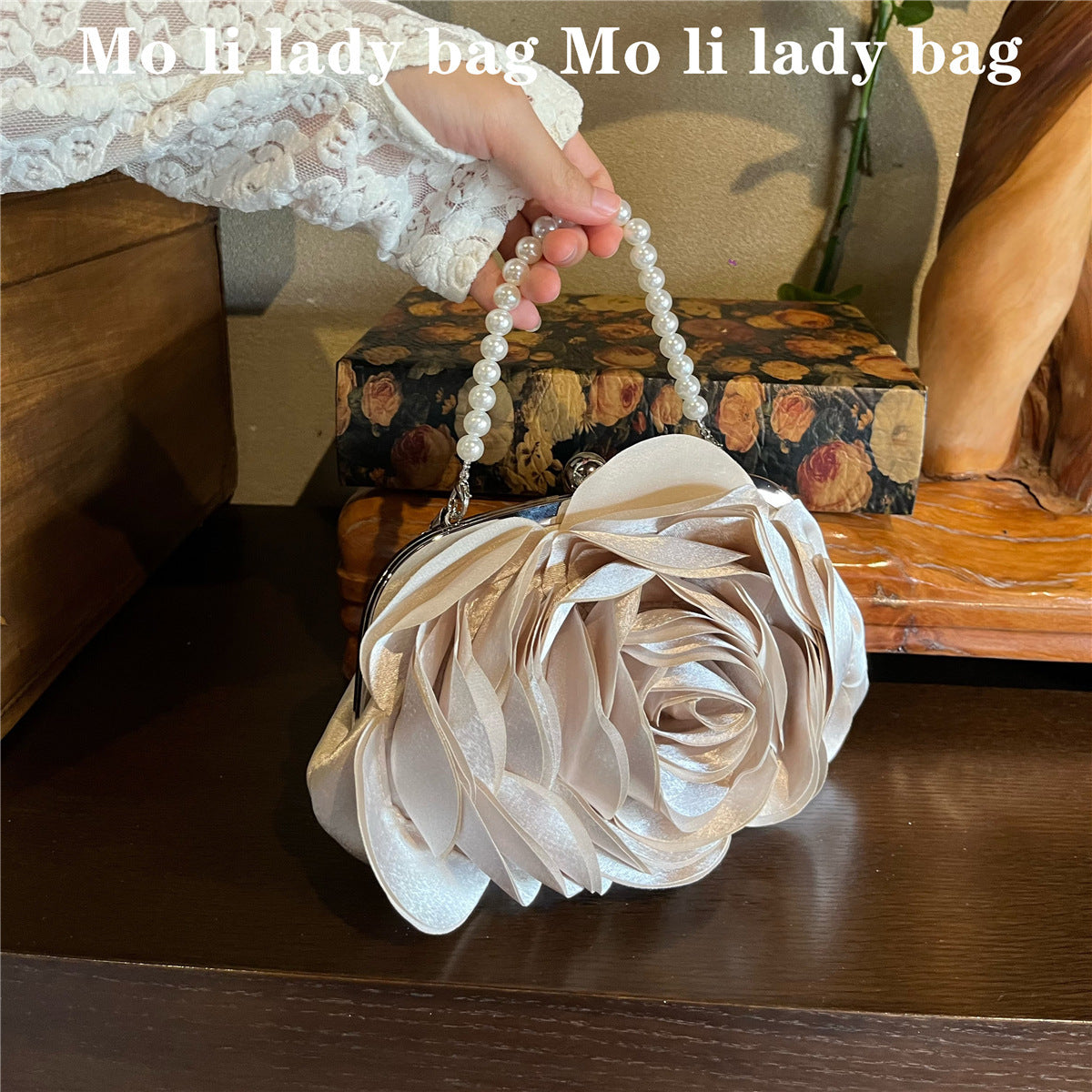 New Chinese Retro Dinner Bag Flower Clutch Women's Bag