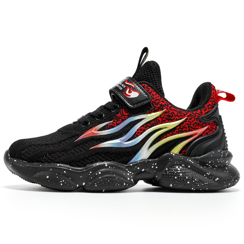 The Vintage Kinetic: Fashion Mesh Retro-Style Sneakers