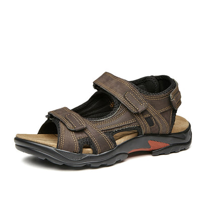 Roman Heritage: Outdoor Leather Roman-Style Sandals