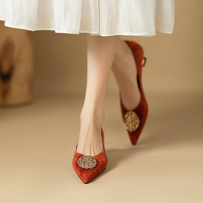 New French Style Women's Stiletto Pointed-toe Shoes