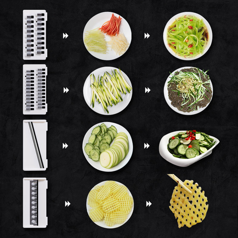 6-in-1 Vegetable Slicer & Grater | Fruit, Potato, Carrot & Cheese Peeler