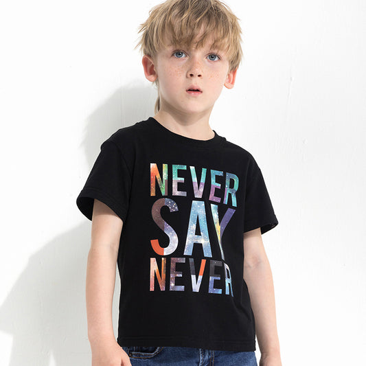 The Lettered Graphic: Children’s Letter-Print Performance T-Shirt