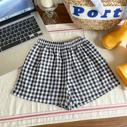 Fashion Personality Girls' Shorts Versatile Lattice