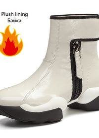 White plush lining