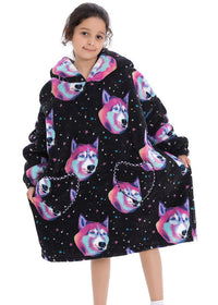 Funny dog head warm clothes