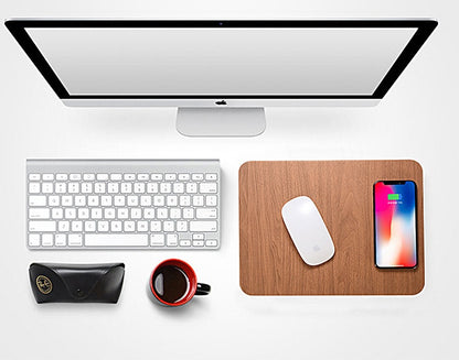 WoodCharge: Handcrafted Natural Wooden Wireless Charging Pad