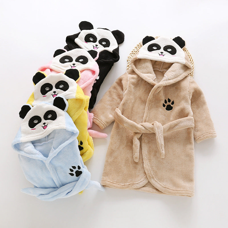 Elegance in Fleece: Flannel Lace Hooded Bathrobe