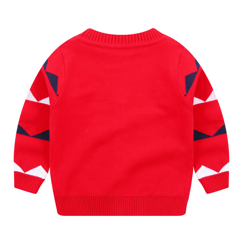 The V-Neck Artisan: Boys’ Single-Breasted Sweater Cardigan