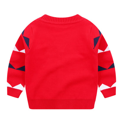The V-Neck Artisan: Boys’ Single-Breasted Sweater Cardigan