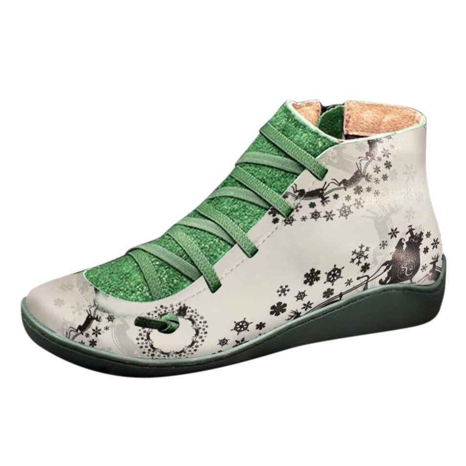 Women's flat short boots