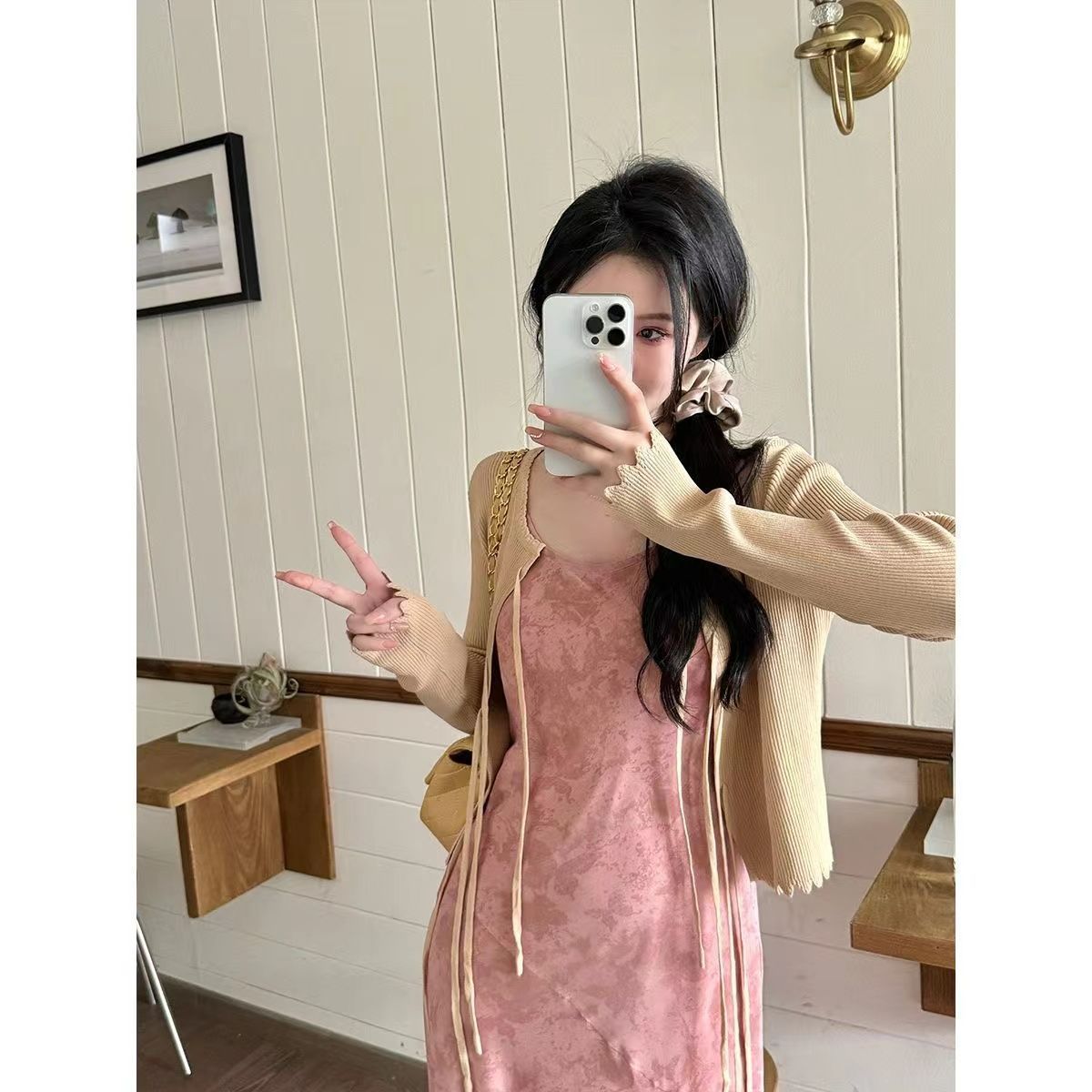 Seaside Holiday Floral Strap High-grade Dress