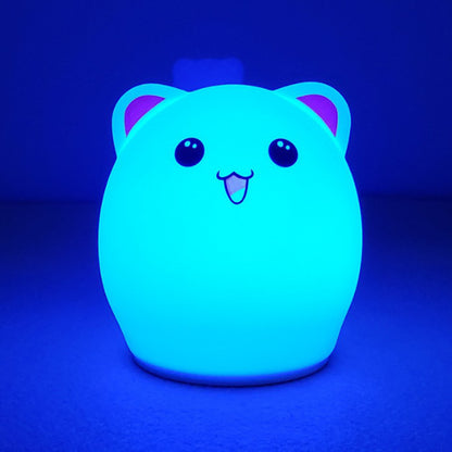 Cartoon silicone lamp clapping lamp colorful night lamp