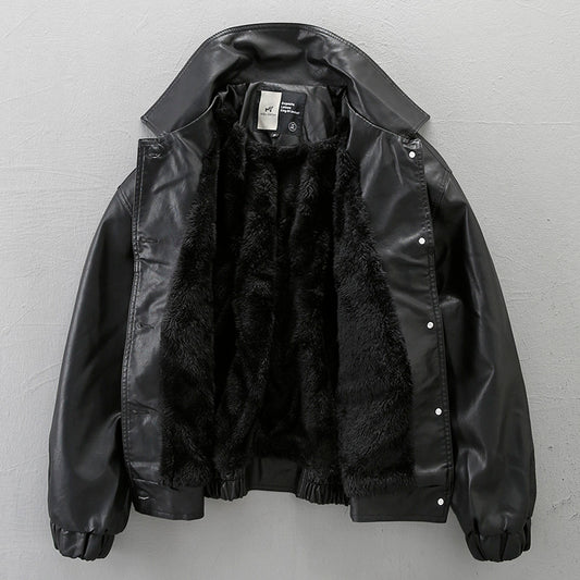 European American Street Trend Handsome Loose Leather Clothes Urban Maverick