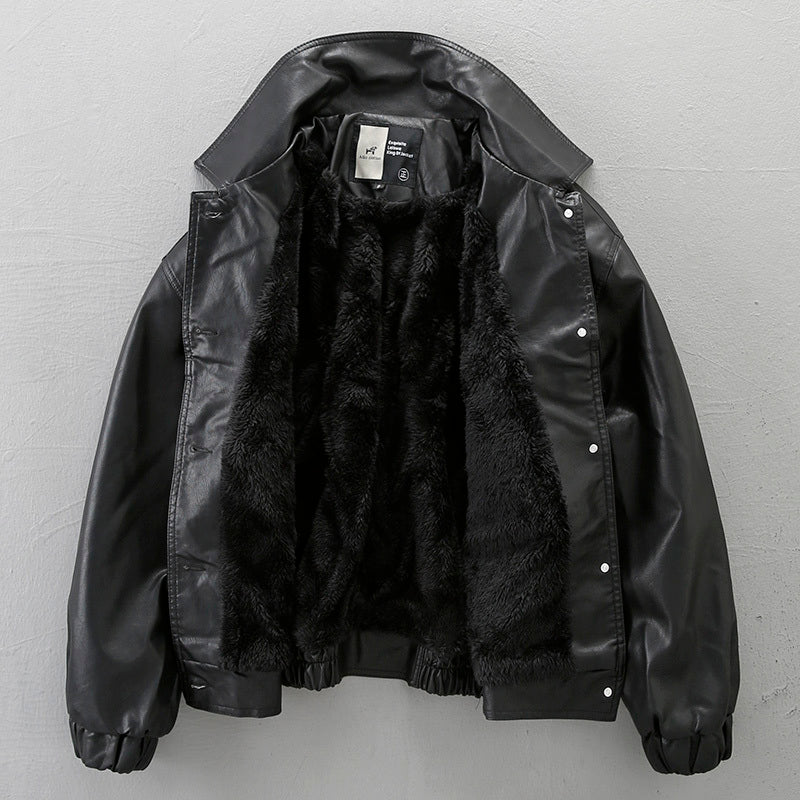 European American Street Trend Handsome Loose Leather Clothes Urban Maverick