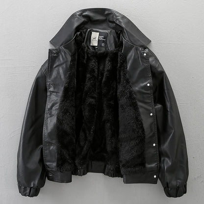 European American Street Trend Handsome Loose Leather Clothes Urban Maverick