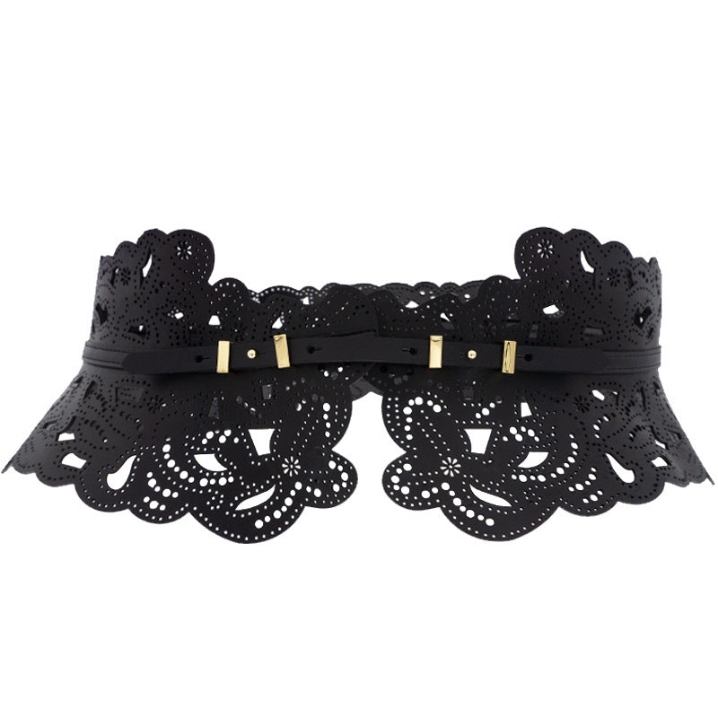 Women's Cowhide Belt Decoration Fashion Girdle Match With Coat Waist-tight Leather Belt