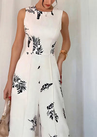 White With Printed Pattern
