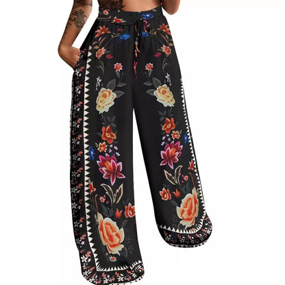 Peacock Positioning Printing Women's Pants