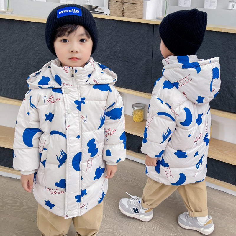 The Cloud Thickened: Mid-Length Cute Thickened Down Jacket